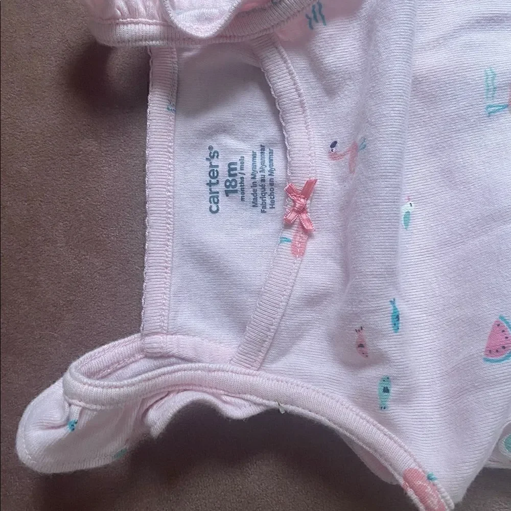 [carters] set of 5 ruffle sleeve tank onesies #10